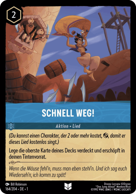 Schnell weg!