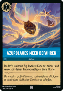 Azurblaues Meer befahren