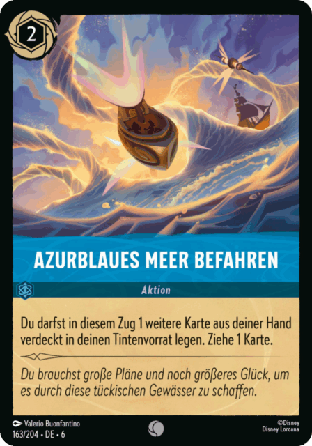Azurblaues Meer befahren